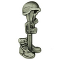 Military-Battle Cross Final Tribute Pin - Antique Nickel